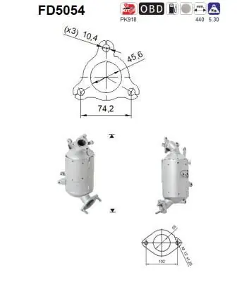 Letzte Chance AS Ruß-/Partikelfilter, Abgasanlage (FD5054) KFZ-7064358
