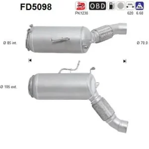 Sofort Bestellen AS Ruß-/Partikelfilter, Abgasanlage (FD5098) KFZ-7064359